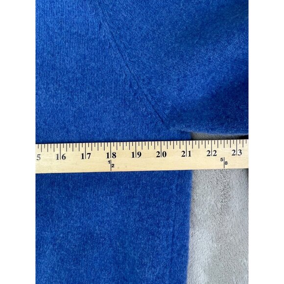 Mens Lands End Blue Wool & Cashmere V-Neck Sweater L 42-44 Long Sleeve - Picture 6 of 10